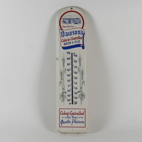 Dawsons Calorie Controlled Factory Scene Blue Advertising Thermometer EXCEPTIONAL