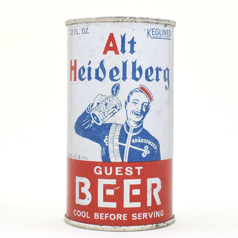 Alt Heidelberg Guest Beer Instructional Flat Top 30-14 OI 25: Reference: USBC 30-14, OI 25 Business Name: Columbia Breweries Inc., Tacoma, Washington Manufactur