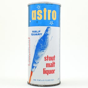 Astro Stout Malt Liquor 16 Ounce Aluminum Soft Top Flat Top 224-15