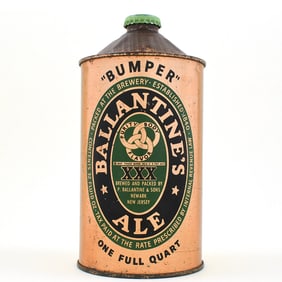 Ballantines Bumper Ale Quart Cone Top 1840-1940 202-8