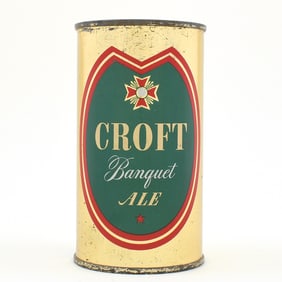 Croft Banquet Ale Flat Top 52-33 TAN LETTERS EXCELLENT