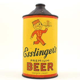 Esslingers Premium Beer Quart Cone Top AMERICAN 208-14