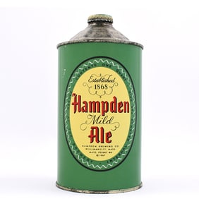 Hampden Mild Ale Quart Cone Top OUTSTANDING SCARCE