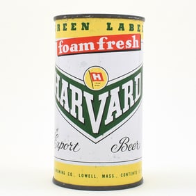 Harvard Green Label Export Beer Bank Lid Flat Top 80-38