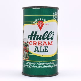 Hulls Cream Ale Lidded Stein Flat Top 84-21 OUTSTANDING