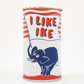 I Like Ike Flat Top Drinking Cup BALLANTINE