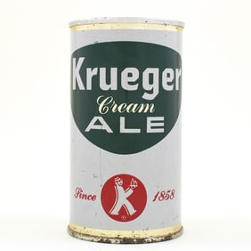 Krueger Cream Ale ZIP Top UNLISTED SILVER METALLIC SCARCE