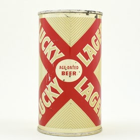 Lucky Lager Age Dated Beer Flat Top KEGLINED 93-18