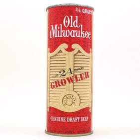 Old Milwaukee Growler Genuine Draft Beer 24 Ounce Flat Top 237-6