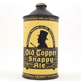 Old Topper Snappy Ale Quart Cone Top 216-10