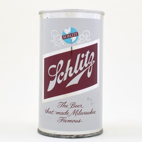 Schlitz Beer Aluminum Soft Top Flat Top MILWAUKEE 1962 129-39