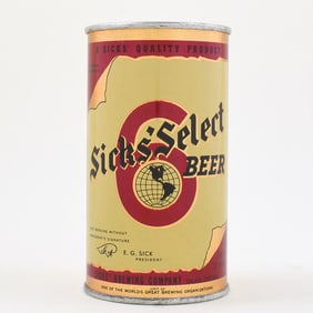Sicks Select Beer Instructional Flat Top SICKS SALEM WITHDRAWN FREE 133-11 OI 759