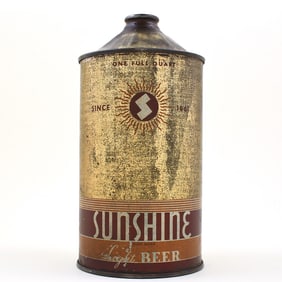 Sunshine Light Beer Quart Cone Top 219-12