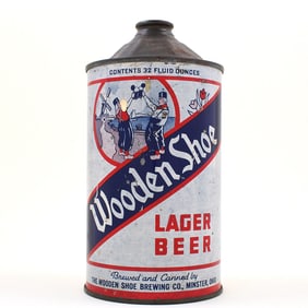 Wooden Shoe Lager Beer Quart Cone Top 221-2