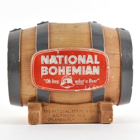National Bohemian Beer 1950s Chalk Back Bar Piece
