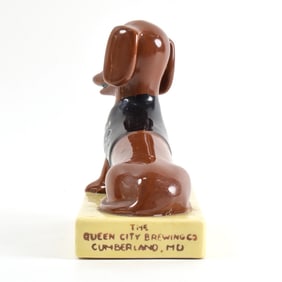 Old German 1950s Ceramic Back Bar Statue DACHSHUND OL GEE