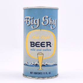 Big Sky Pale Light Beer 11 Ounce Fan Tab 40-1