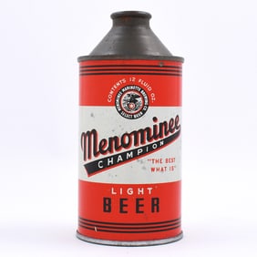 Menominee Champion Light Beer Cone Top IRTP 173-18