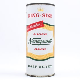 Narragansett Lager Beer 16 OZ Pint King Size Flat Top 232-26