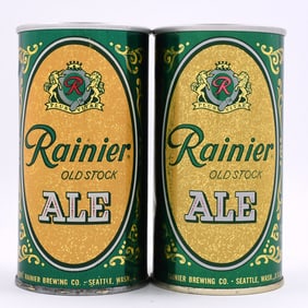 Rainier Ale 11 Ounce Zip Tops Lot of 2 Different 111-24