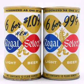 Regal Select Light Beer Pull Tabs Lot of 2 Different