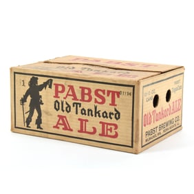 Pabst Old Tankard Ale 1930s Cardboard Flat Top 12-Pack Case Carton