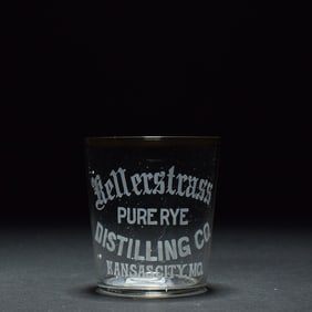 Kellerstrass Pre-Prohibition Etched Shot Glass