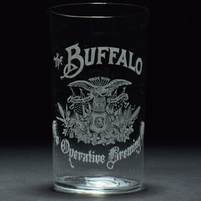 The Buffalo Co Operative Brewing Co Pre-Prohibition Etched Glass