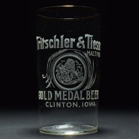 Tritschler and Tiesse Pre-Prohibition Etched Glass LION