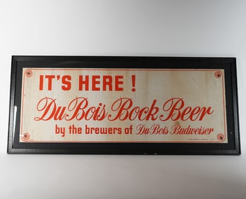 Du Bois Bock Beer Budweiser Framed Paper Sign