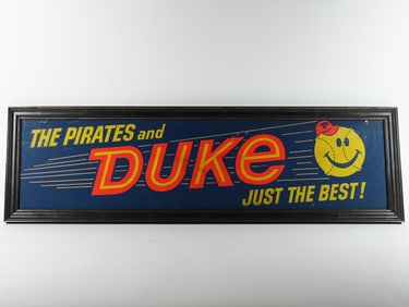 Duke & Pirates Just The Best Baseball Framed Cardboard Sign