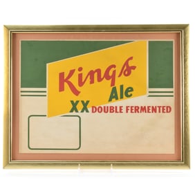 Kings Ale 1950s Cardboard Point-of-Sale Sign