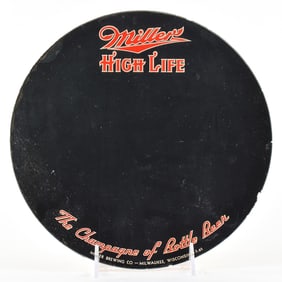 Miller High Life 1950s Reverse Painted Mirror Sign