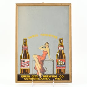 Queen City Brews 1930s Mirror Sign