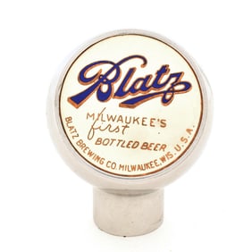 Blatz Double Sided Chrome Ball Tap Knob MINTY