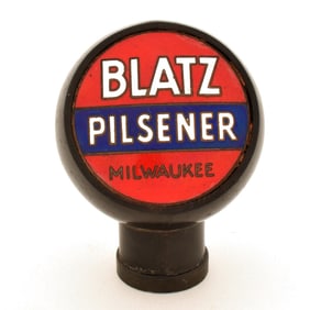 Blatz Pilsener Beer Double Sided Ball Tap Knob
