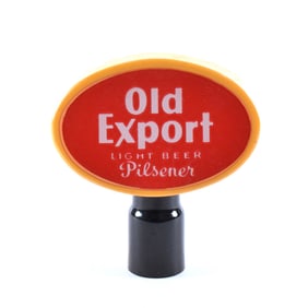 Old Export Beer 1950s 2-Sided Oval Plastic Tap Handle 1 of 2