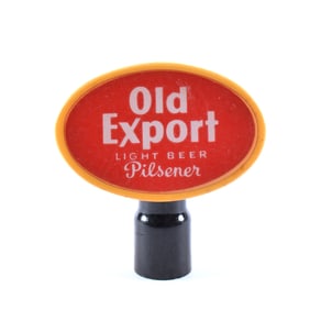 Old Export Beer 1950s 2-Sided Oval Plastic Tap Handle 2 of 2