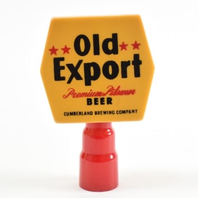 Old Export Beer 1950s Tall Plastic 2-Sided Tap Handle