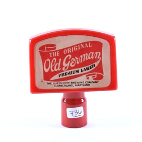 Old German Premium Lager 1950s 1-Sided Tap Handle