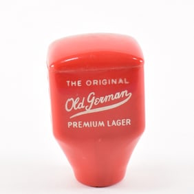 Old German Premium Lager 1950s Plastic Square Tap Handle