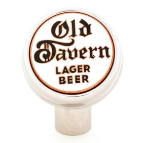 Old Tavern Lager Beer Chrome Ball Tap Knob