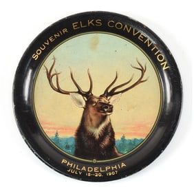 BPOE Elks 1907 Philadelphia Convention Tip Tray