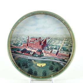 Du Bois Budweiser Beer 1940s Factory Scene Serving Tray