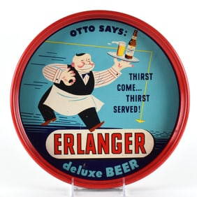 Erlanger Deluxe Beer 1940s Serving Tray