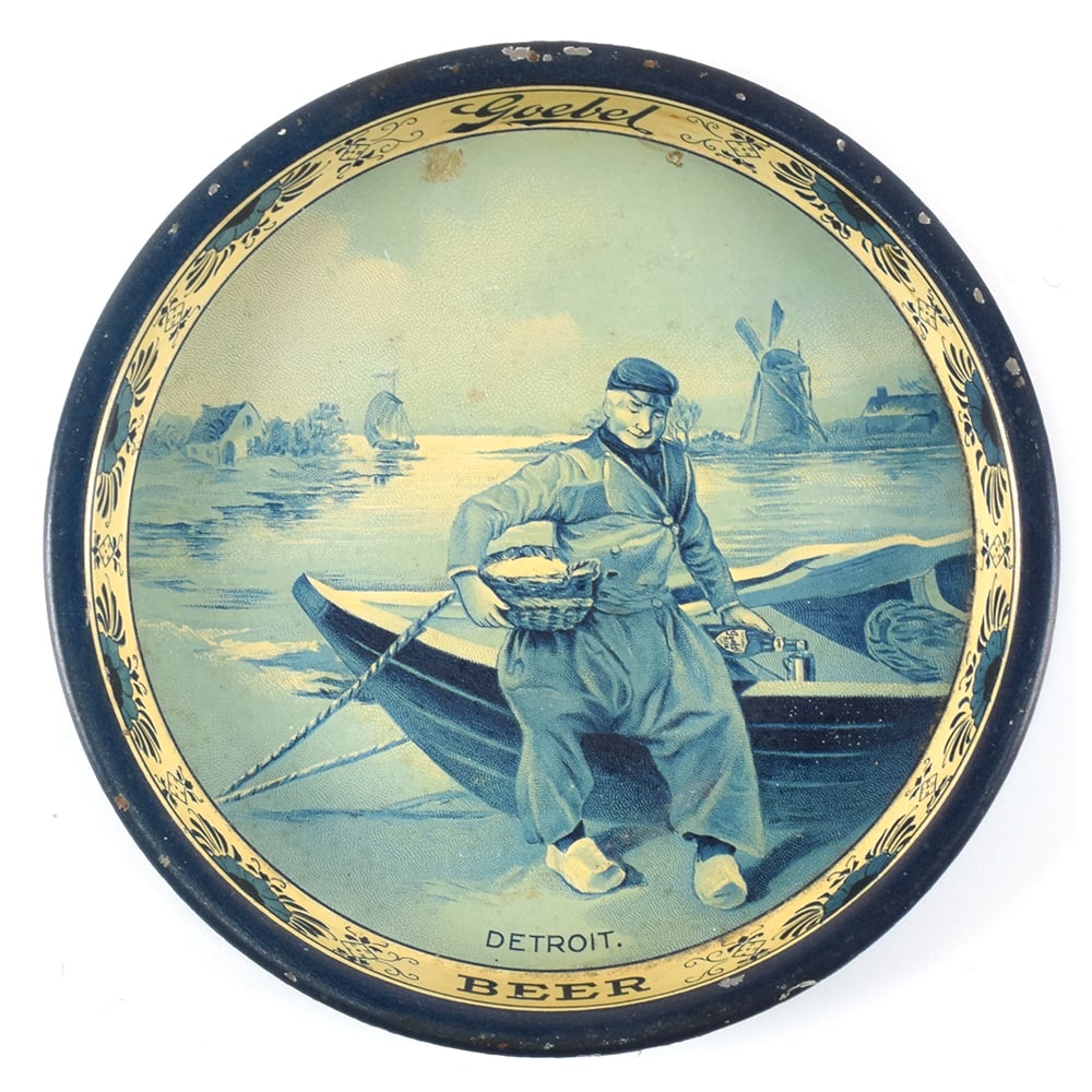 Goebel Pre-Prohibition Tip Tray: Business Name: Goebel Brewing Co., Detroit, Michigan Manufacturer/Plant: Unknown Dat