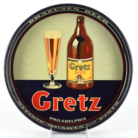 Gretz Kraeusen Beer 1930s Serving Tray