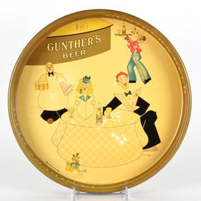 Gunthers Beer 1930s Serving Tray