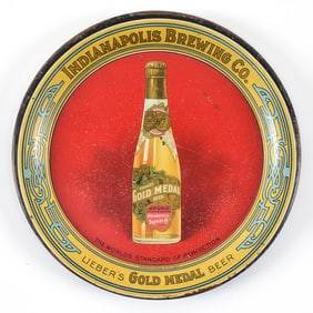 Indianapolis Brewing Gold Medal Beer Pre-Prohibition Tip Tray