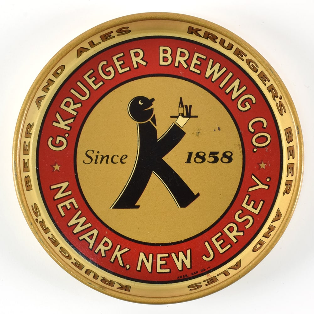 Krueger Brewing Co 1930s Tip Tray BALDY 1 of 2 (1 of 2)